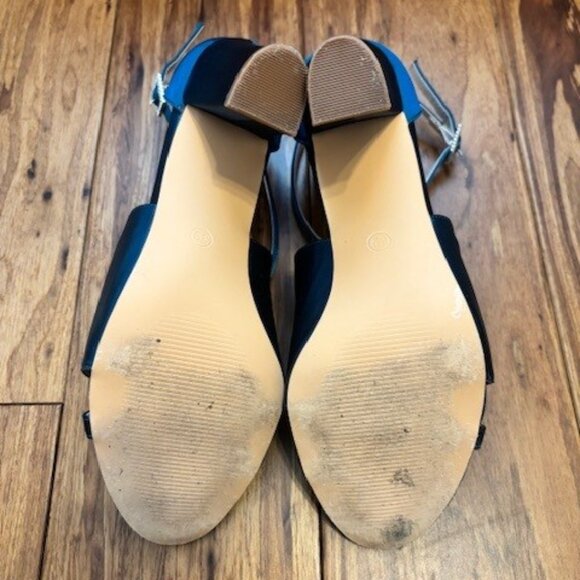 JJs House Dark Teal Heels Size 39 (size 8 or 8.5) - Picture 5 of 7